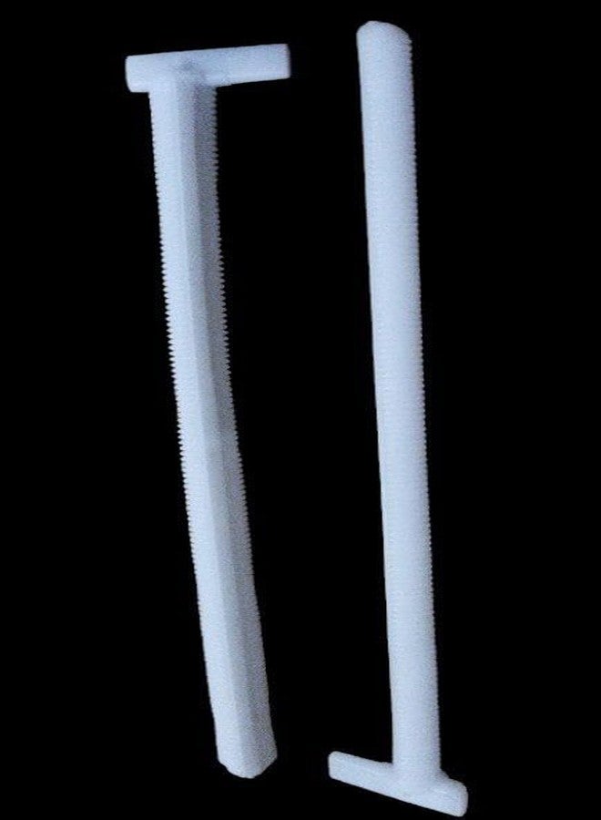 Ausam قضيب تثبيت خزان المرحاض المخفي المصنوع من البلاستيك | موصل قضيب دفع المرحاض لنظام التدفق | قضيب مقبض متين لإكسسوارات الحمام لرافعة خزان التدفق المخفي المثبت على الحائط (أبيض) - Image 4